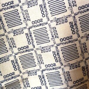 Vintage Y2K Millennium 2000 Fabric Karen Jarrar for Marcus Brothers 72 x 88"